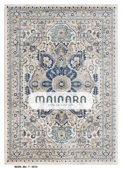 Karpet Tradisional (BU-T-0012) - Blue,Grey,Cream