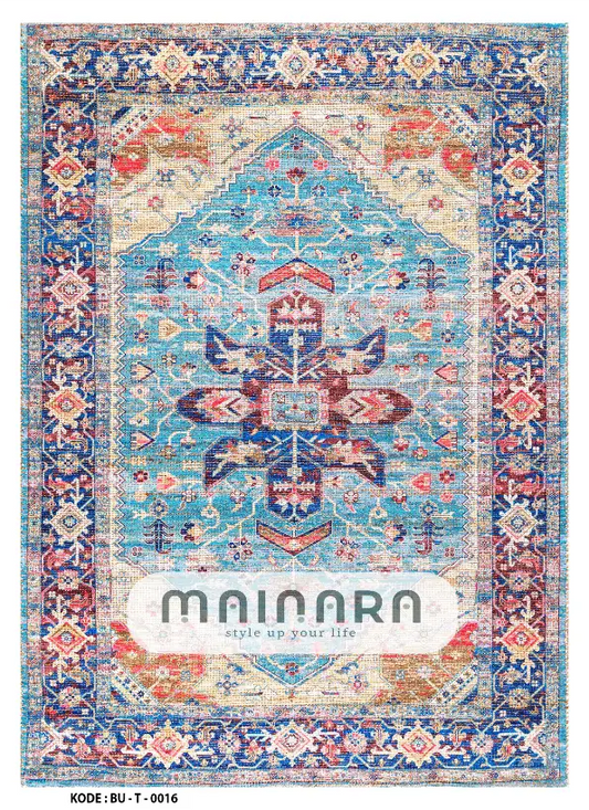 Karpet Tradisional (BU-T-0016) - Blue,Red,Orange