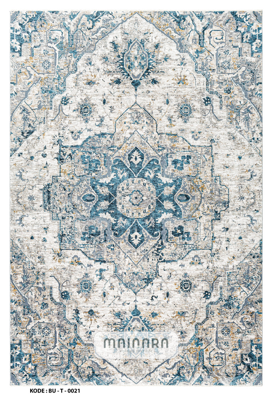 Karpet Tradisional (BU-T-0021) - Blue,Grey