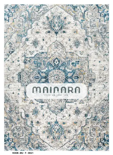 Karpet Tradisional (BU-T-0021) - Blue,Grey