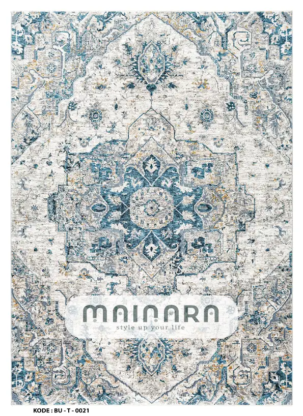 Karpet Tradisional (BU-T-0021) - Blue,Grey