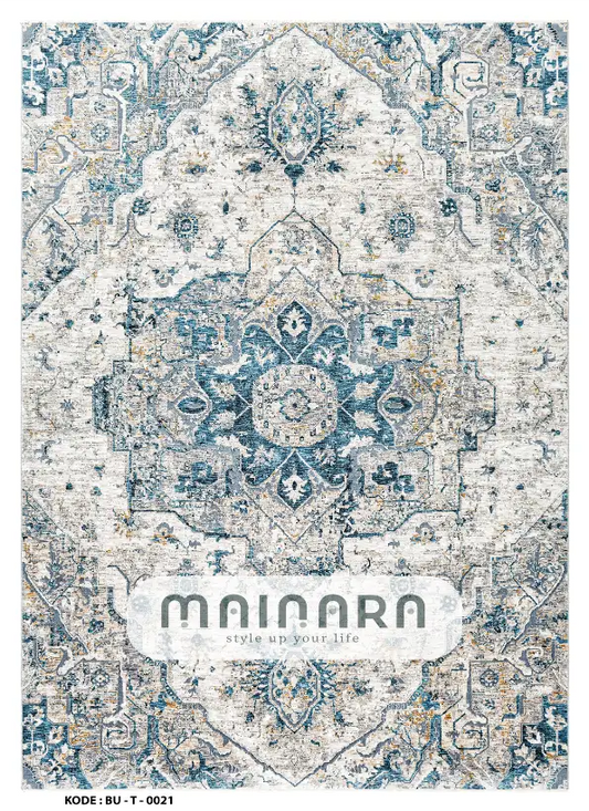 Karpet Tradisional (BU-T-0021) - Blue,Grey