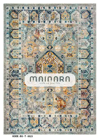 Karpet Tradisional (BU-T-0023) - Blue,Grey,Tosca,Gold