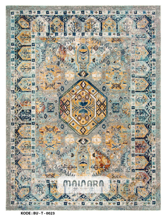 Karpet Tradisional (BU-T-0023) - Blue,Grey,Tosca,Gold