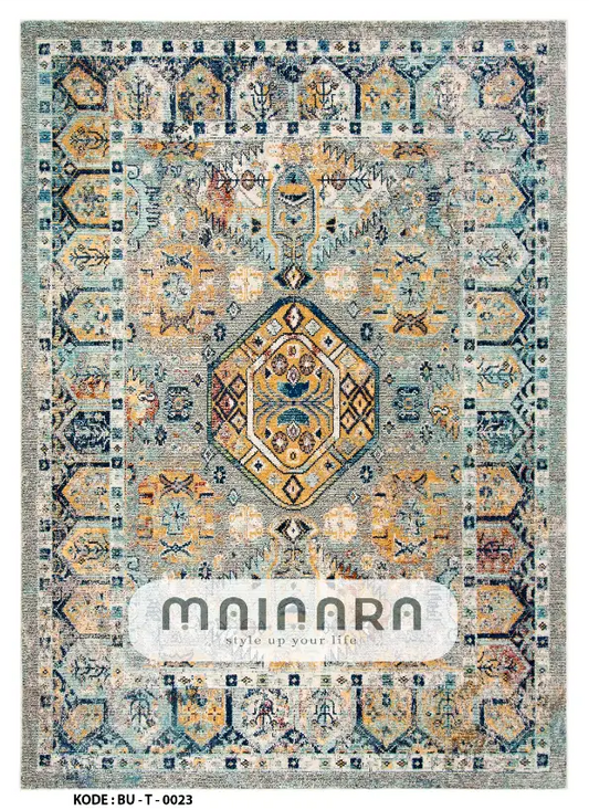 Karpet Tradisional (BU-T-0023) - Blue,Grey,Tosca,Gold