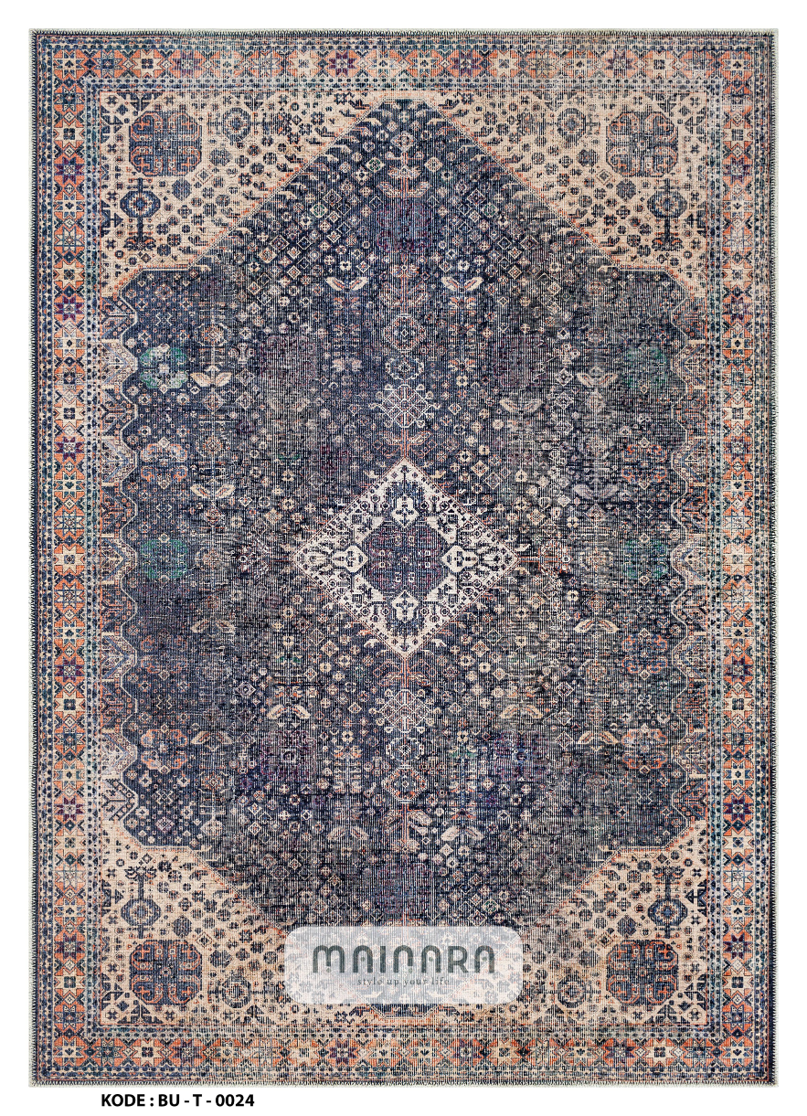 Karpet Tradisional (BU-T-0024) - Blue,Brown