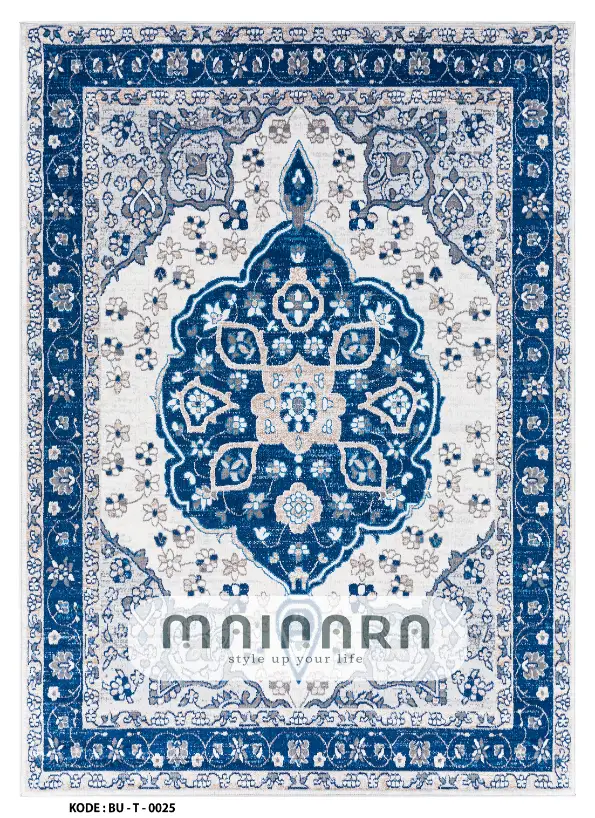 Karpet Tradisional (BU-T-0025) - Blue,Grey