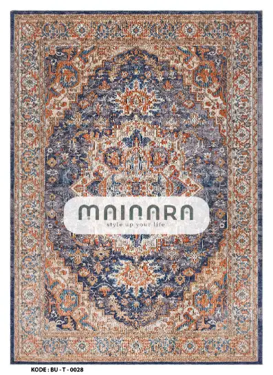 Karpet Tradisional (BU-T-0028) - Blue,Brown,Orange