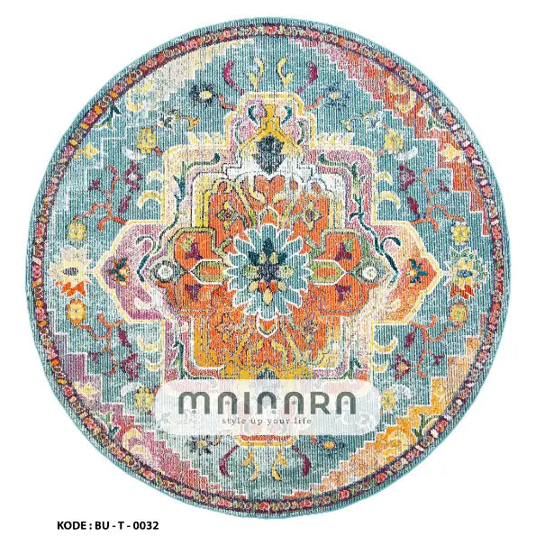 Karpet Tradisional (BU-T-0032) - Blue,Orange