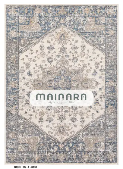Karpet Tradisional (BU-T-0035) - Blue,Grey