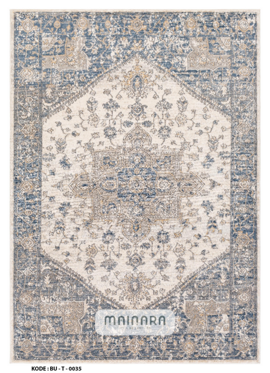 Karpet Tradisional (BU-T-0035) - Blue,Grey