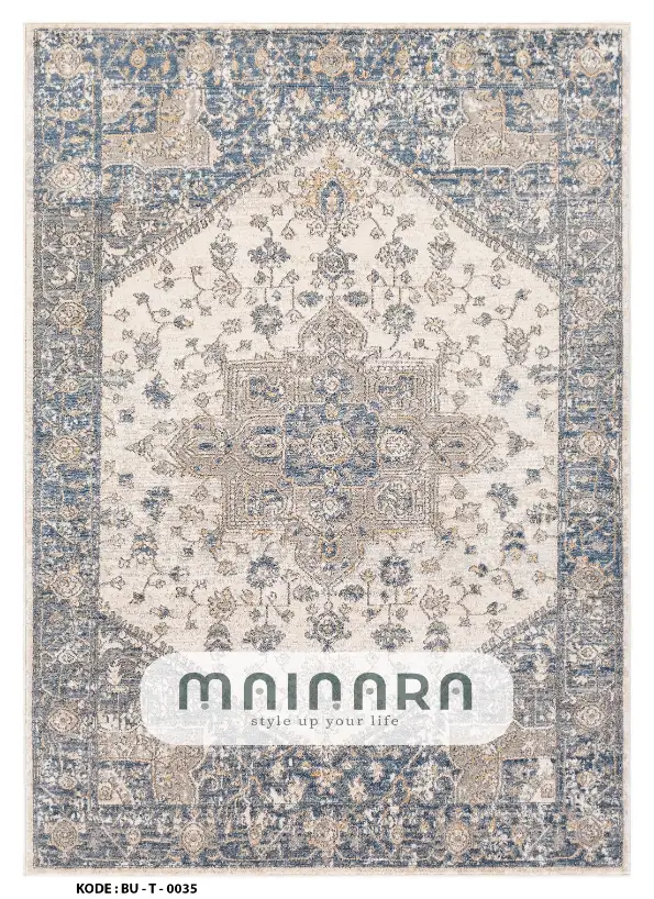 Karpet Tradisional (BU-T-0035) - Blue,Grey