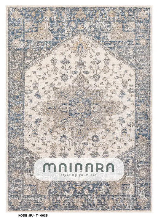 Karpet Tradisional (BU-T-0035) - Blue,Grey