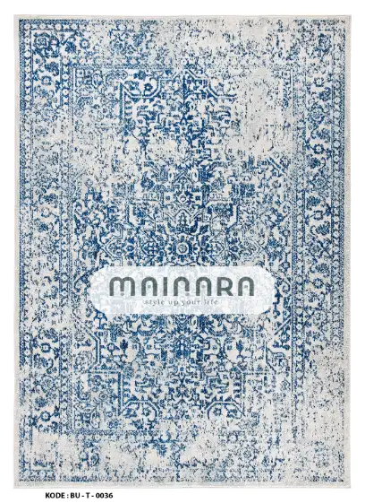 Karpet Tradisional (BU-T-0036) - Blue,Grey