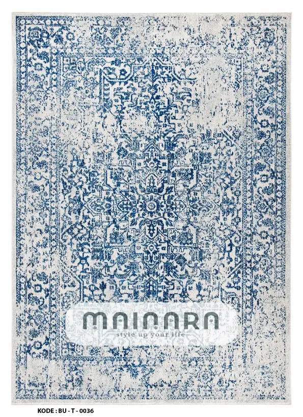 Karpet Tradisional (BU-T-0036) - Blue,Grey
