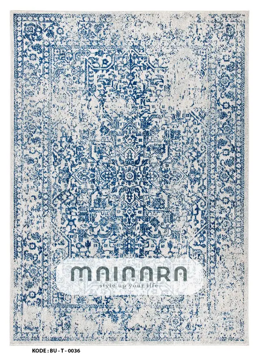 Karpet Tradisional (BU-T-0036) - Blue,Grey