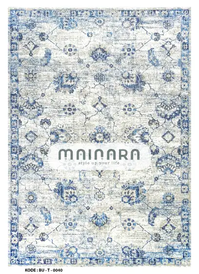 Karpet Tradisional (BU-T-0040) - Blue,Grey