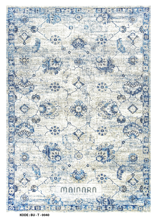 Karpet Tradisional (BU-T-0040) - Blue,Grey