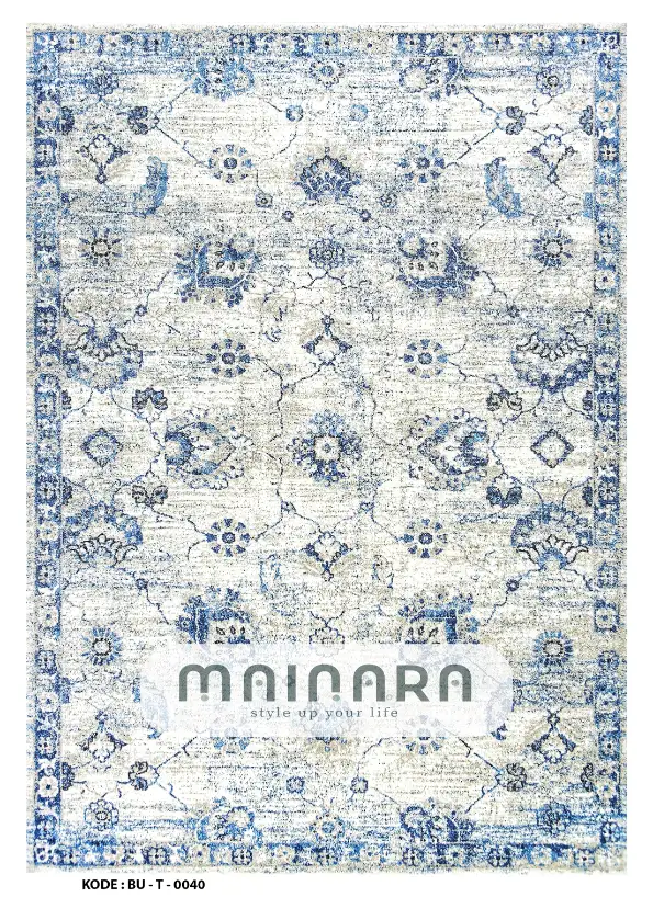 Karpet Tradisional (BU-T-0040) - Blue,Grey