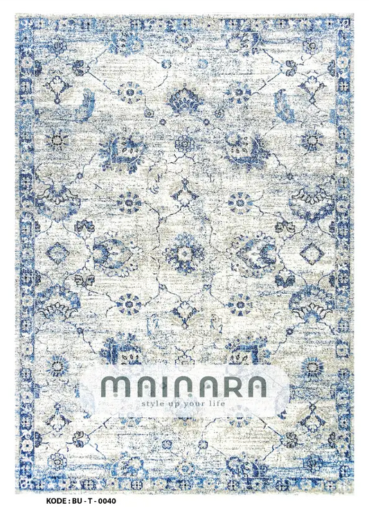 Karpet Tradisional (BU-T-0040) - Blue,Grey