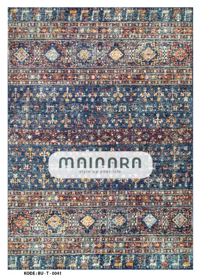 Karpet Tradisional (BU-T-0041) - Blue,Brown