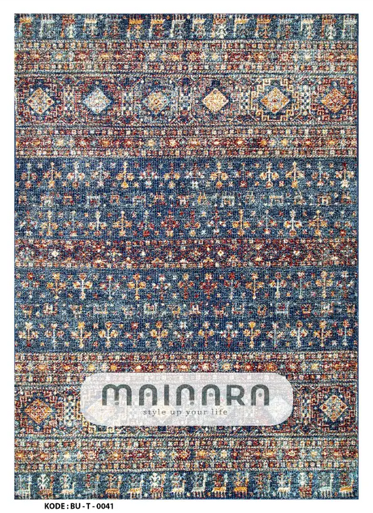 Karpet Tradisional (BU-T-0041) - Blue,Brown