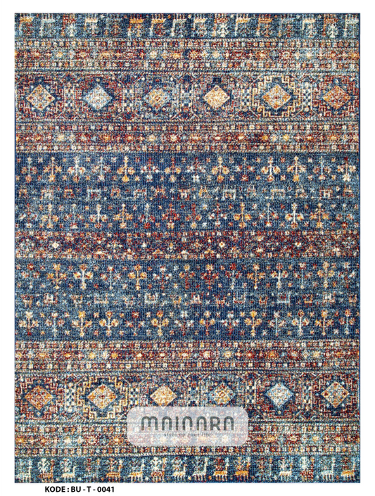 Karpet Tradisional (BU-T-0041) - Blue,Brown