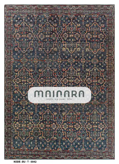Karpet Tradisional (BU-T-0042) - Blue,Brown,Yellow