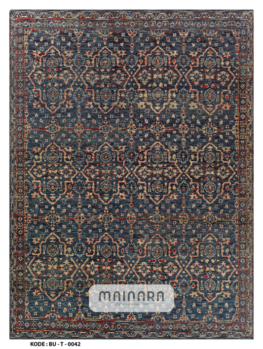 Karpet Tradisional (BU-T-0042) - Blue,Brown,Yellow