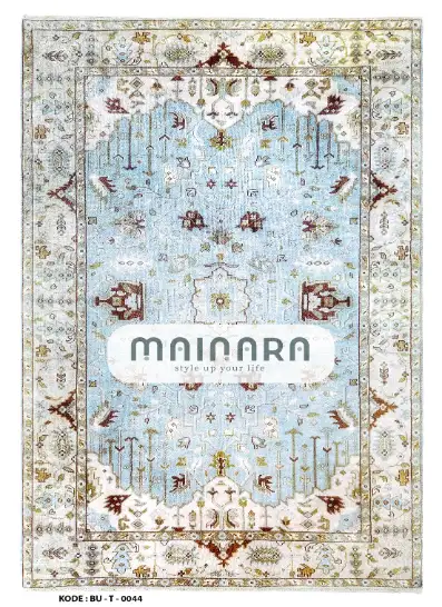 Karpet Tradisional (BU-T-0044) - Blue,Brown,Gold