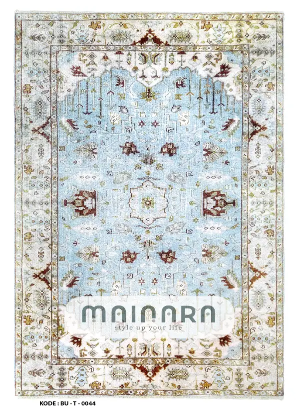 Karpet Tradisional (BU-T-0044) - Blue,Brown,Gold