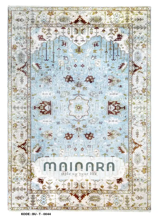 Karpet Tradisional (BU-T-0044) - Blue,Brown,Gold