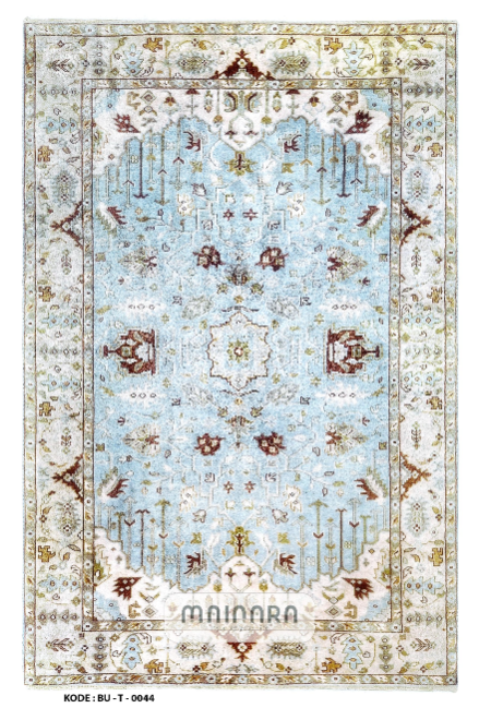 Karpet Tradisional (BU-T-0044) - Blue,Brown,Gold