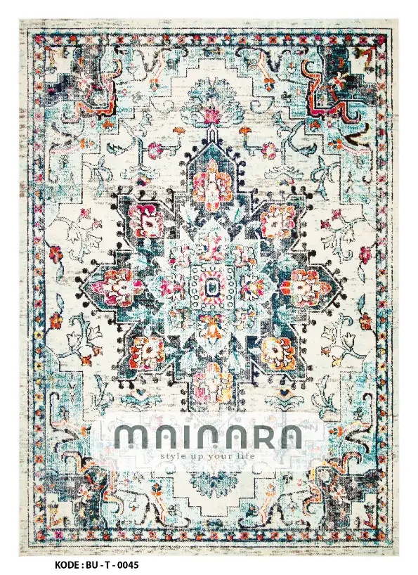 Karpet Tradisonal (BU-T-0045) - Blue,Tosca,Pink,Orange