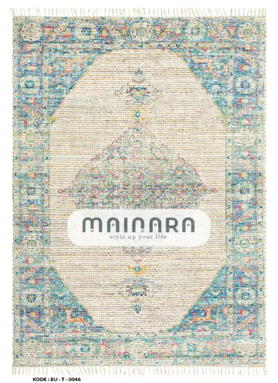 Karpet Tradisional (BU-T-0046) - Blue,Tosca,Pink,Lime