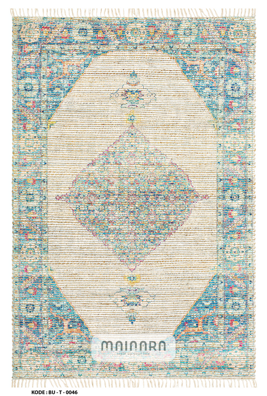 Karpet Tradisional (BU-T-0046) - Blue,Tosca,Pink,Lime