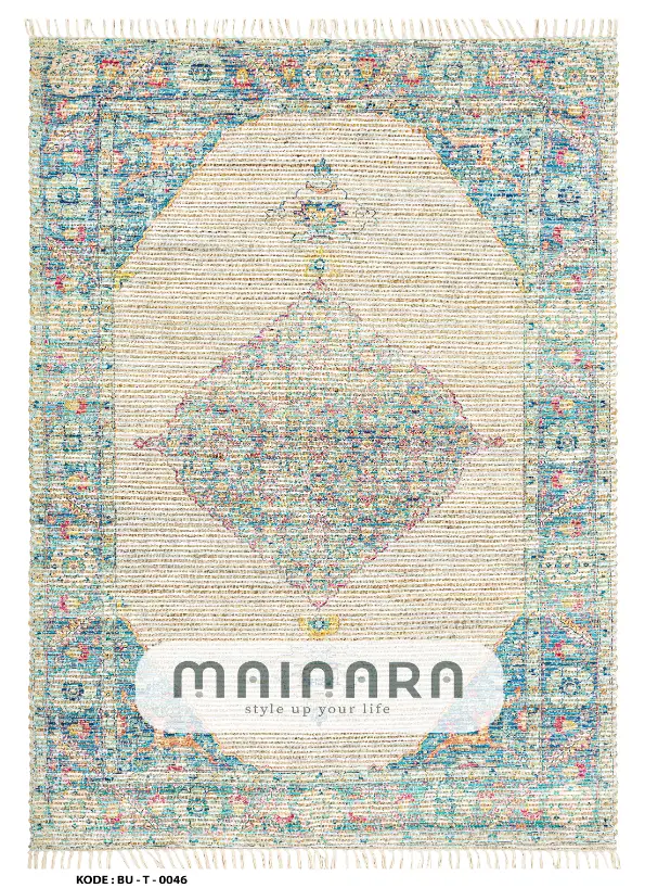 Karpet Tradisional (BU-T-0046) - Blue,Tosca,Pink,Lime