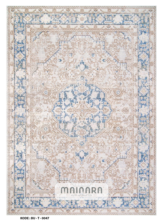 Karpet Tradisional (BU-T-0047) - Blue,Brown,Gold