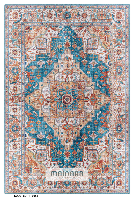 Karpet Tradisional (BU-T-0052) - Blue,Orange