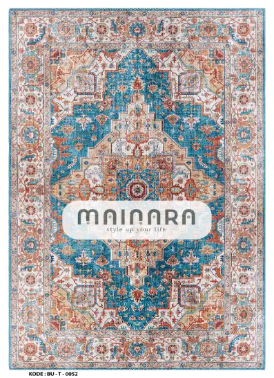 Karpet Tradisional (BU-T-0052) - Blue,Orange