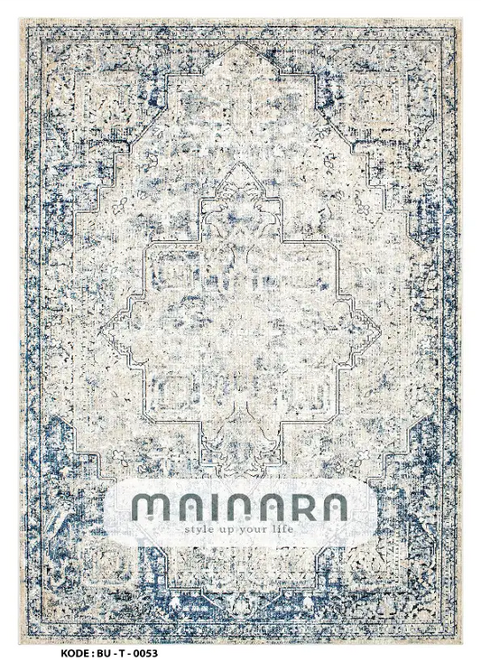 Karpet Tradisional (BU-T-0053) - Blue,Grey