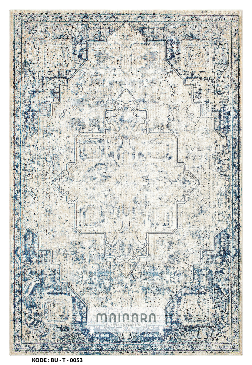 Karpet Tradisional (BU-T-0053) - Blue,Grey