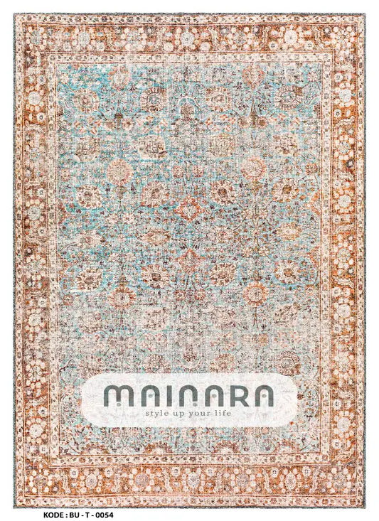 Karpet Tradisional (BU-T-0054) - Blue,Brown