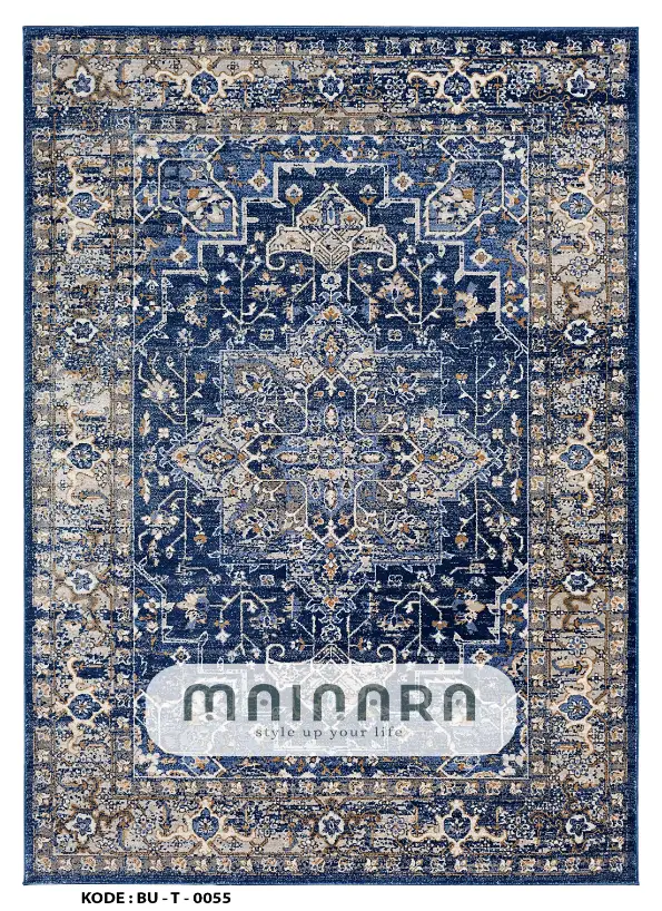 Karpet Tradisional (BU-T-0055) - Blue,Grey