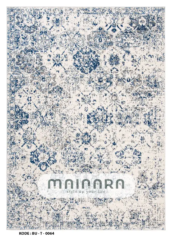 Karpet Tradisonal (BU-T-0064) - Blue,Grey