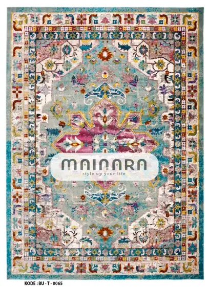 Karpet Tradisional (BU-T-0065) - Blue,Tosca,Pink,Yellow,Red