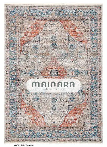 Karpet Tradisional (BU-T-0068) - Blue,Brown