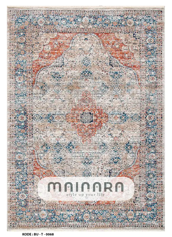 Karpet Tradisional (BU-T-0068) - Blue,Brown