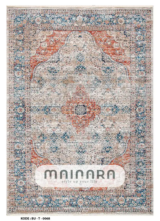 Karpet Tradisional (BU-T-0068) - Blue,Brown