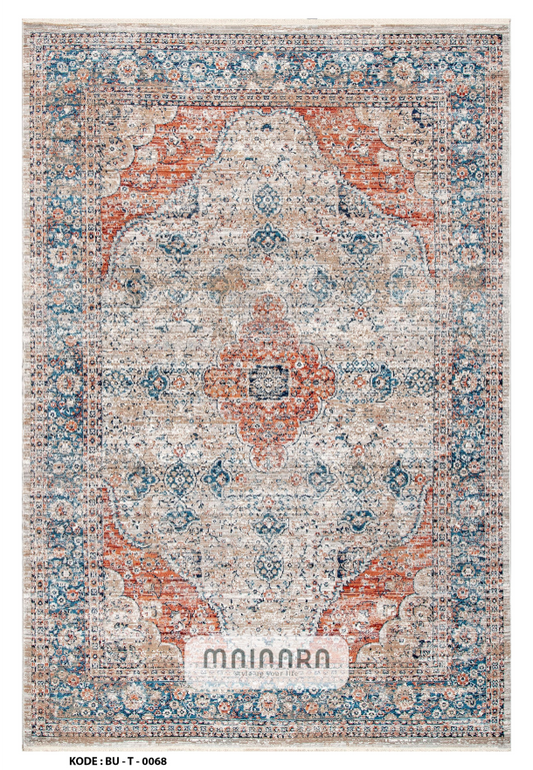 Karpet Tradisional (BU-T-0068) - Blue,Brown
